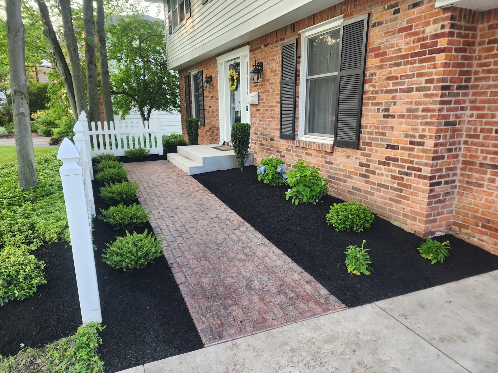 Brick entrance walkway